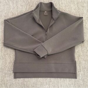 CALIA by Carrie Underwood Taupe Quarter-Zip Sweatshirt